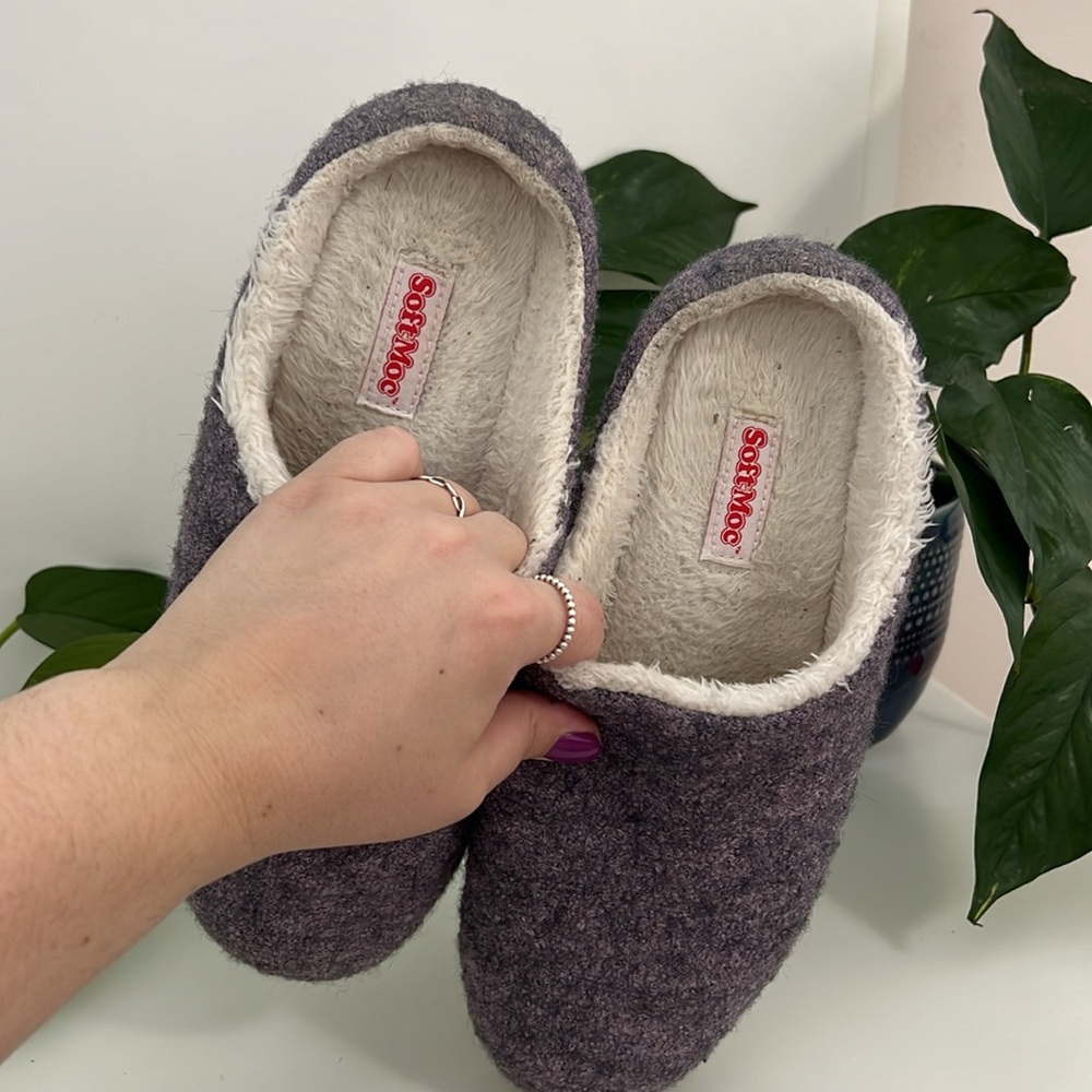 Softmoc Saturn 3 Purple Wool Slippers - Picture 5 of 12
